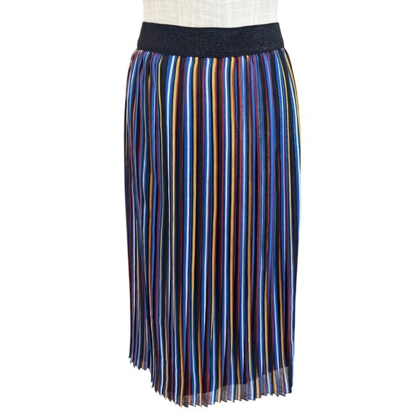 International Concepts Dresses & Skirts - I.N.C International Concepts Colorful Pleated Striped Midi Skirt Size L